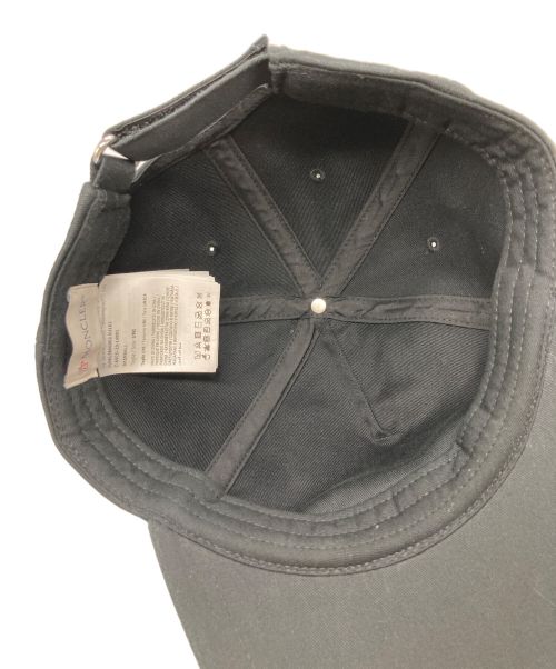 MONCLER（モンクレール）MONCLER (モンクレール) ベースボールキャップ ブラック サイズ:UNIの古着・服飾アイテム