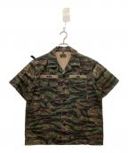 WTAPSダブルタップス）の古着「カモフラ半袖シャツ」｜カーキ