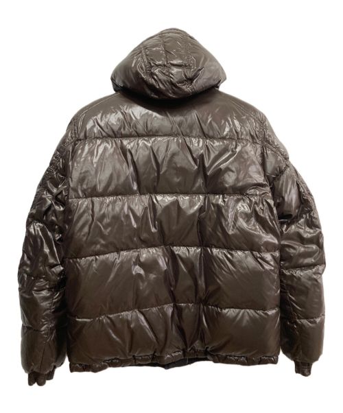 MONCLER（モンクレール）MONCLER (モンクレール) リバーシブルダウンジャケット ブラウン×ブラック サイズ:1の古着・服飾アイテム