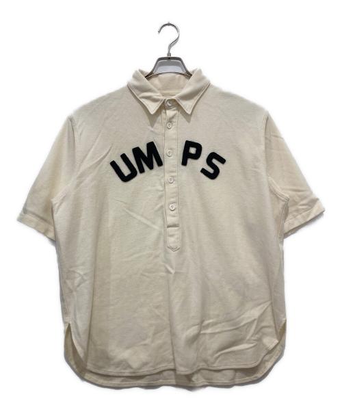 EBBETS FIELD FLANNELS（エベッツフィールドフランネルズ）EBBETS FIELD FLANNELS (エベッツフィールドフランネルズ) 半袖ウールプルオーバーシャツ アイボリー サイズ:XXLの古着・服飾アイテム