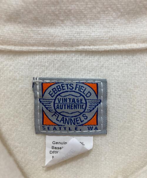 EBBETS FIELD FLANNELS（エベッツフィールドフランネルズ）EBBETS FIELD FLANNELS (エベッツフィールドフランネルズ) 半袖ウールプルオーバーシャツ アイボリー サイズ:XXLの古着・服飾アイテム