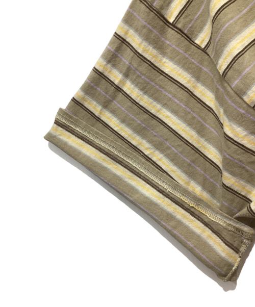 KAPITAL（キャピタル）KAPITAL (キャピタル) ボーダーTシャツ ベージュ サイズ:1の古着・服飾アイテム