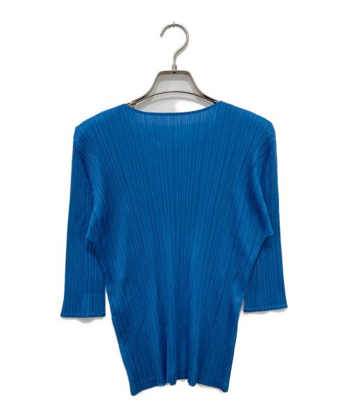 PLEATS PLEASE（プリーツプリーズ）PLEATS PLEASE (プリーツプリーズ) プリーツカットソー ブルー サイズ:3の古着・服飾アイテム