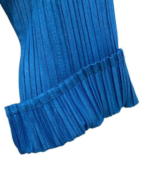 PLEATS PLEASE（プリーツプリーズ）PLEATS PLEASE (プリーツプリーズ) プリーツカットソー ブルー サイズ:3の古着・服飾アイテム