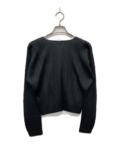 PLEATS PLEASE（プリーツプリーズ）PLEATS PLEASE (プリーツプリーズ) プリーツカーディガン ブラック サイズ:3の古着・服飾アイテム