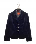 Vivienne Westwood RED LABELヴィヴィアンウエストウッドレッドレーベル）の古着「3Bオーブボタンベロアジャケット」｜ネイビー