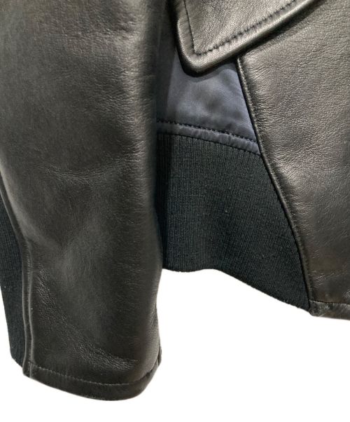 Y-3（ワイスリー）Y-3 (ワイスリー) Bonded Leather Jacket/ボンデッドレザージャケット ブラック サイズ:Ｍの古着・服飾アイテム