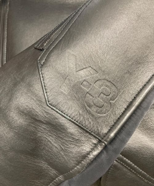 Y-3（ワイスリー）Y-3 (ワイスリー) Bonded Leather Jacket/ボンデッドレザージャケット ブラック サイズ:Ｍの古着・服飾アイテム