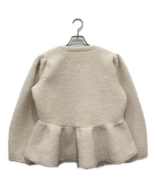 Bibiy.（ビビィ）Bibiy. (ビビィ) BOA PEPURAMU CARDIGAN ホワイト サイズ:FREEの古着・服飾アイテム