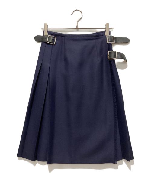 O'NEIL OF DUBLIN（オニールオブダブリン）O'NEIL OF DUBLIN (オニールオブダブリン) ウールキルトスカート ネイビー サイズ:40の古着・服飾アイテム