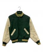 Allion Awardアリオン アワード）の古着「スタジャン」｜ホワイト×グリーン