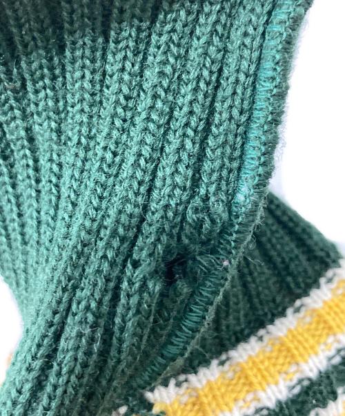 Allion Award（アリオン アワード）Allion Award (アリオン アワード) スタジャン ホワイト×グリーン サイズ:38の古着・服飾アイテム