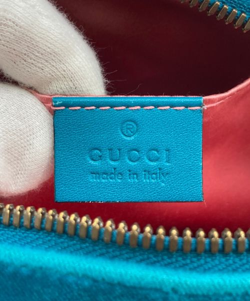 GUCCI（グッチ）GUCCI (グッチ) ベロアショルダーバッグ ターコイズの古着・服飾アイテム