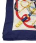 HERMES (エルメス) シルクスカーフ ネイビー：14000円