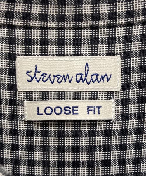 STEVEN ALAN（スティーブンアラン）STEVEN ALAN (スティーブンアラン) S/Sチェックシャツ ホワイト×ブラック サイズ:Sの古着・服飾アイテム