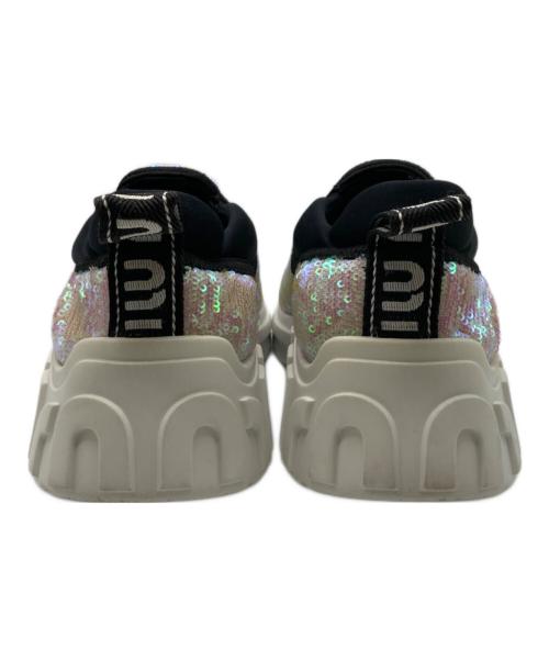 MIU MIU（ミュウミュウ）MIU MIU (ミュウミュウ) グリッター ローカットスニーカー ピンク サイズ:35の古着・服飾アイテム