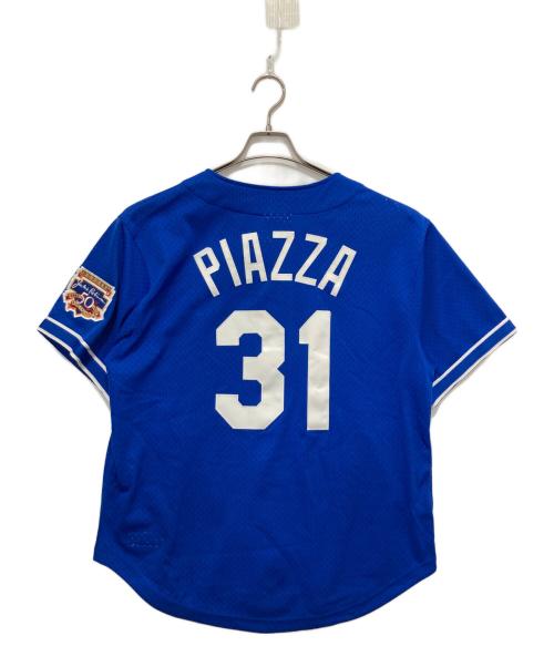 MITCHELL & NESS（ミッチェルアンドネス）MITCHELL & NESS (ミッチェルアンドネス) ベースボールシャツ ブルー サイズ:44の古着・服飾アイテム