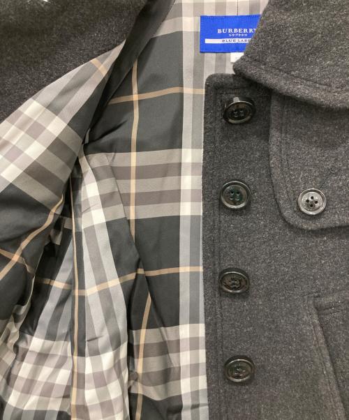 BURBERRY BLUE LABEL（バーバリーロンドンブルーレーベル）BURBERRY BLUE LABEL (バーバリーロンドンブルーレーベル) Pコート グレー サイズ:38の古着・服飾アイテム