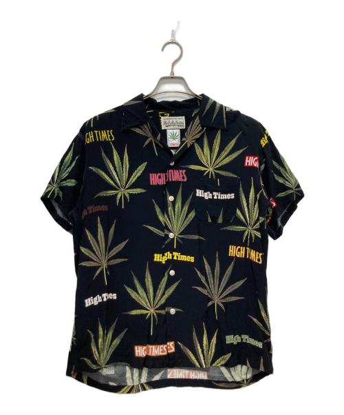 WACKO MARIA（ワコマリア）WACKO MARIA (ワコマリア) HIGHTIMES (ハイ・タイムズ) HAWAIIAN SHIRT ブラック サイズ:Lの古着・服飾アイテム