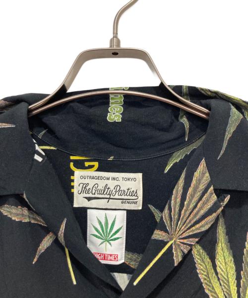 WACKO MARIA（ワコマリア）WACKO MARIA (ワコマリア) HIGHTIMES (ハイ・タイムズ) HAWAIIAN SHIRT ブラック サイズ:Lの古着・服飾アイテム