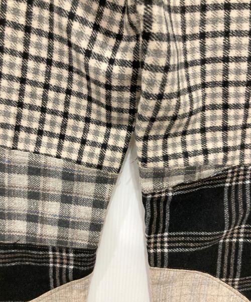 KIDSUPER STUDIOS（キッドスーパーストュディオス）kidsuper studios (キッドスーパーストュディオス) パッチワークパンツ ホワイト×ブラック サイズ:Sの古着・服飾アイテム