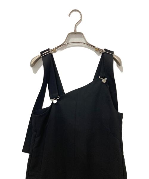 CLANE（クラネ）CLANE (クラネ) SLANT LINE SALOPETTE ONE PIECE ブラック サイズ:1の古着・服飾アイテム