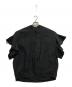 YORI（ヨリ）の古着「ステッチリネンフリルジレ」｜ブラック
