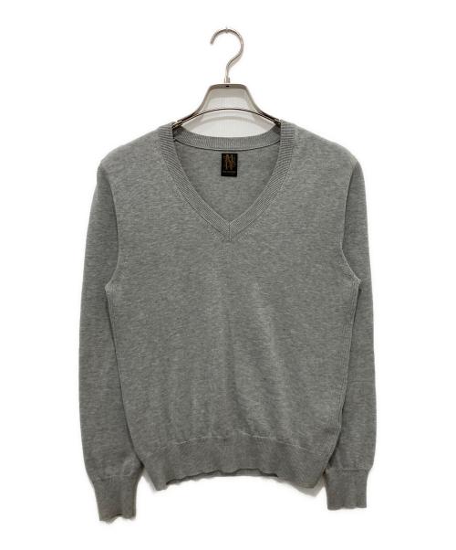 BATONER（バトナ―）BATONER (バトナ―) エルボーパッチVネックニット グレー サイズ:1の古着・服飾アイテム