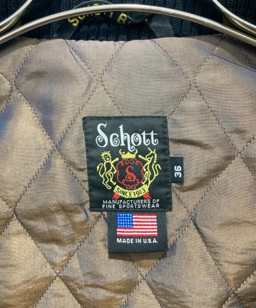 Schott（ショット）Schott (ショット) ウールリブジャケット グレー サイズ:36の古着・服飾アイテム
