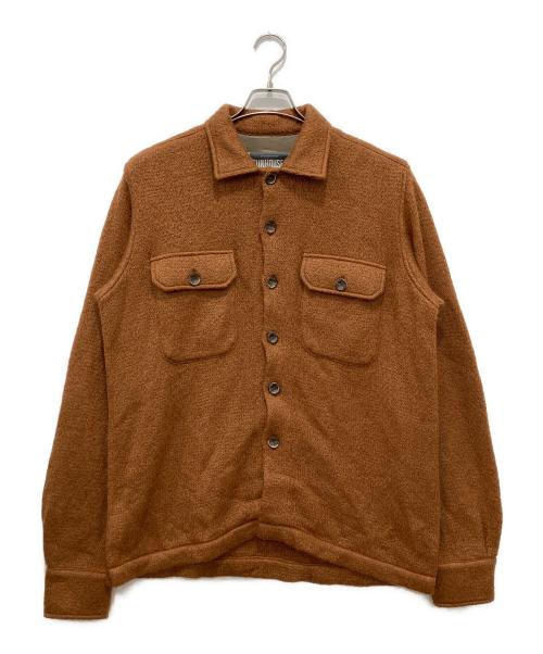 sunhouose（サンハウス）sunhouose (サンハウス) ニットジャケット ブラウン サイズ:Lの古着・服飾アイテム