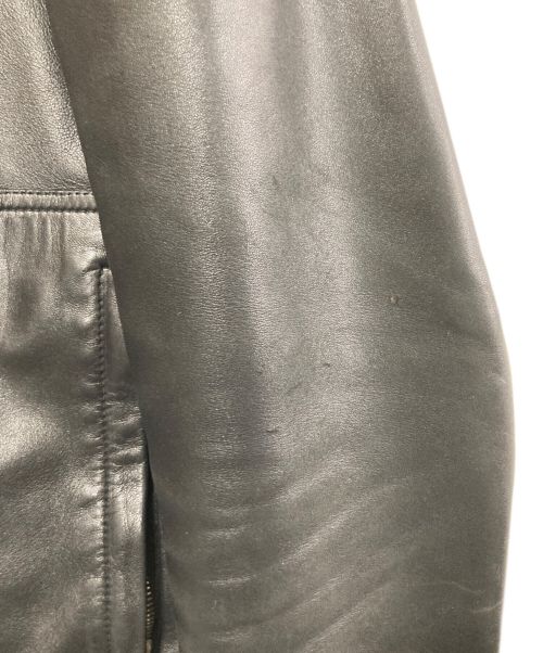 DIOR HOMME（ディオール オム）Dior Homme (ディオール オム) ラムレザージャケット ブラック サイズ:44の古着・服飾アイテム