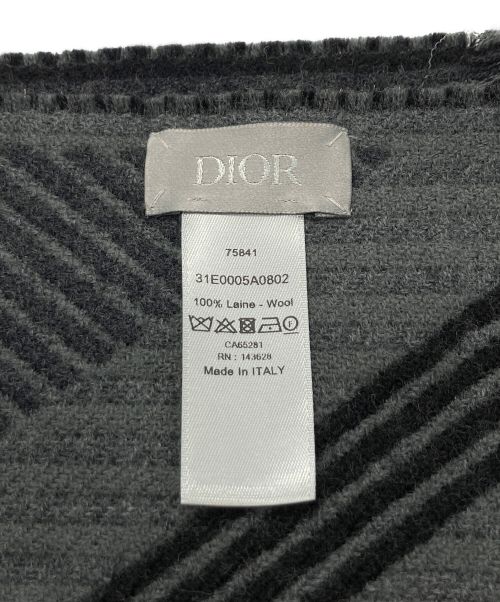 Dior（ディオール）DIOR (ディオール) CDロゴマフラー グレーの古着・服飾アイテム