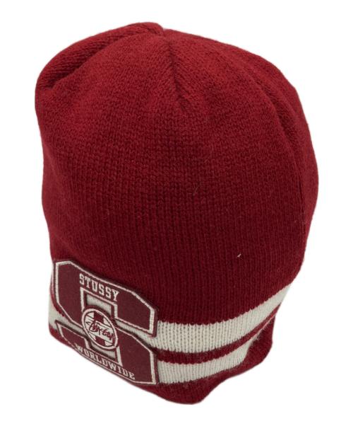 stussy（ステューシー）stussy (ステューシー) ニットキャップ レッドの古着・服飾アイテム