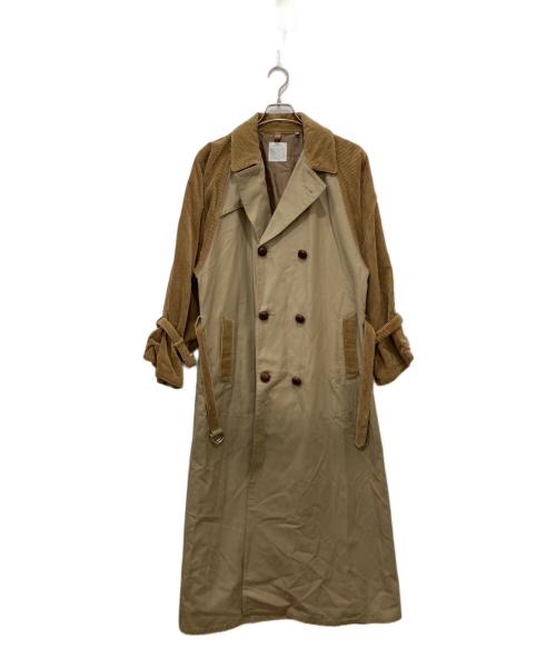 FILL THE BILL（フィルザビル）FILL THE BILL (フィルザビル) コーデュロイ切替トレンチコート ブラウン サイズ:2の古着・服飾アイテム