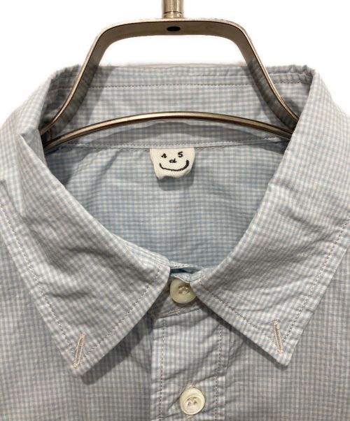 45R（フォーティファイブ・アール）45R (フォーティーファイブアール) スーピマオーガニックバチストの908ローファーシャツ ブルー サイズ:下記参照の古着・服飾アイテム