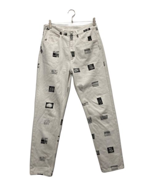 C.E（シーイー）C.E (シーイー キャブエンプト) OVERDYE 1994 FK SHEETS PANTS ホワイト×ブラック サイズ:Mの古着・服飾アイテム