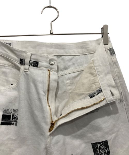 C.E（シーイー）C.E (シーイー キャブエンプト) OVERDYE 1994 FK SHEETS PANTS ホワイト×ブラック サイズ:Mの古着・服飾アイテム