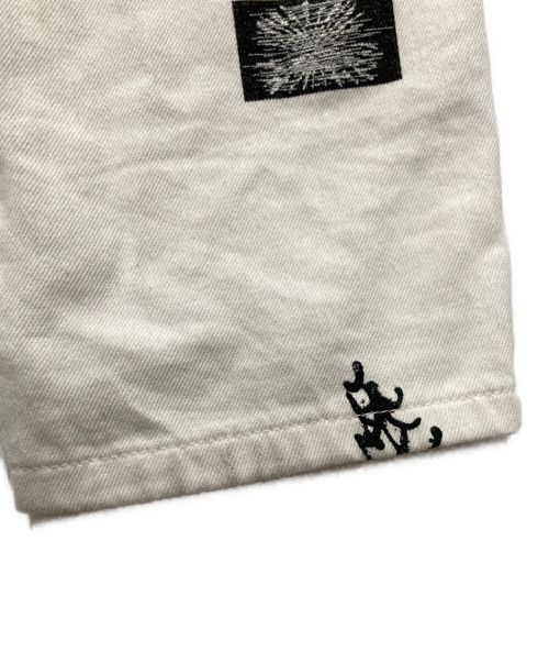 C.E（シーイー）C.E (シーイー キャブエンプト) OVERDYE 1994 FK SHEETS PANTS ホワイト×ブラック サイズ:Mの古着・服飾アイテム