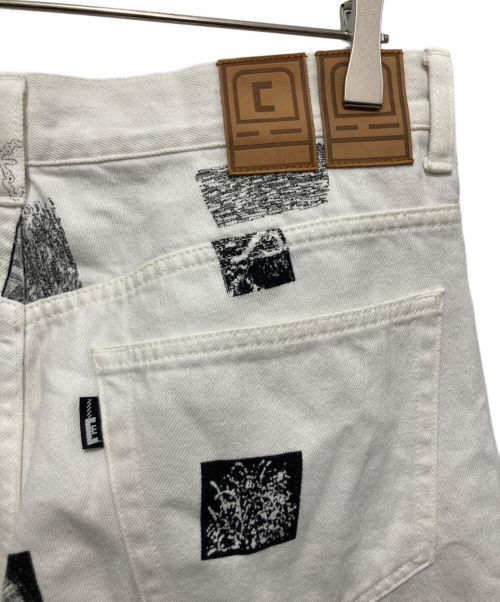 C.E（シーイー）C.E (シーイー キャブエンプト) OVERDYE 1994 FK SHEETS PANTS ホワイト×ブラック サイズ:Mの古着・服飾アイテム