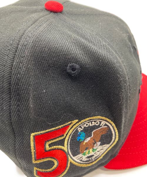 New Era（ニューエラ）New Era (ニューエラ) Houston Astros キャップ ブラック×レッド サイズ:55.8cmの古着・服飾アイテム