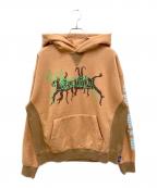 WANNAワナ）の古着「プリントパーカー」｜オレンジ