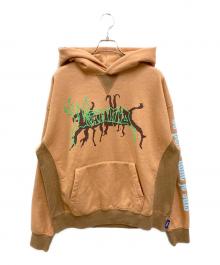 WANNA（ワナ）の古着「プリントパーカー」｜オレンジ