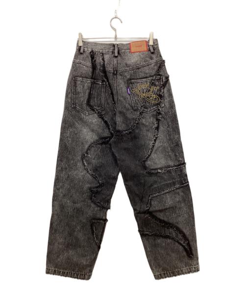 WANNA（ワナ）WANNA (ワナ) ブラックデニムパンツ ブラック サイズ:1の古着・服飾アイテム