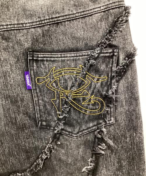 WANNA（ワナ）WANNA (ワナ) ブラックデニムパンツ ブラック サイズ:1の古着・服飾アイテム