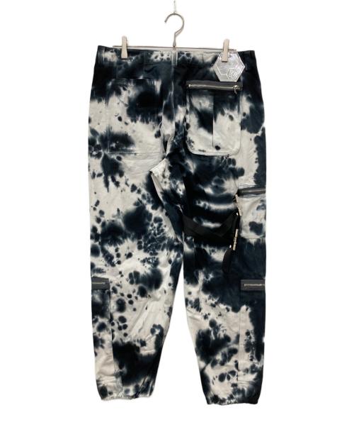 WANNA（ワナ）WANNA (ワナ) タイダイパンツ ホワイト×ブラック サイズ:Lの古着・服飾アイテム