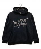 WANNAワナ）の古着「“Wilky May” Rhine Stone Hoodie」｜ブラック