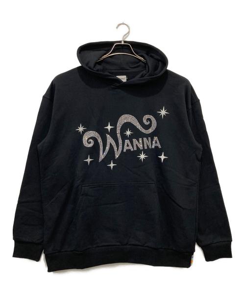 WANNA（ワナ）WANNA (ワナ) “Wilky May” Rhine Stone Hoodie ブラック サイズ:XLの古着・服飾アイテム