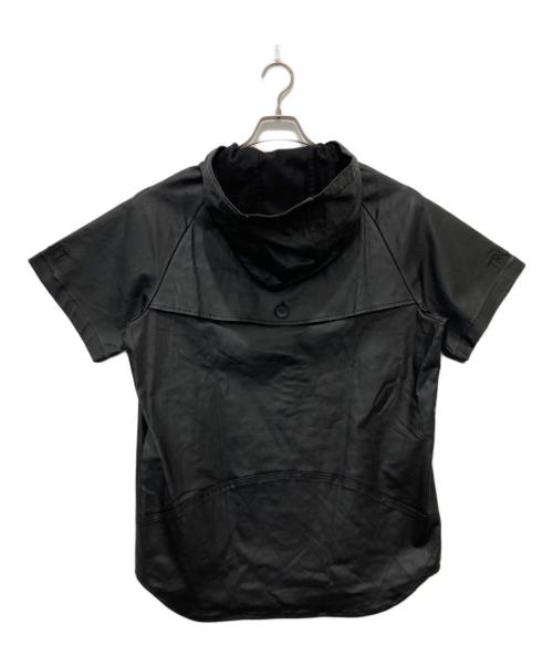 WANNA（ワナ）WANNA (ワナ) フェイクレザーフーディシャツ ブラック サイズ:1の古着・服飾アイテム