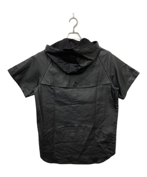 WANNA（ワナ）WANNA (ワナ) フェイクレザーフーディシャツ ブラック サイズ:1の古着・服飾アイテム