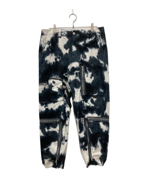 WANNA（ワナ）WANNA (ワナ) カーゴパンツ ホワイト×ブラック サイズ:Lの古着・服飾アイテム